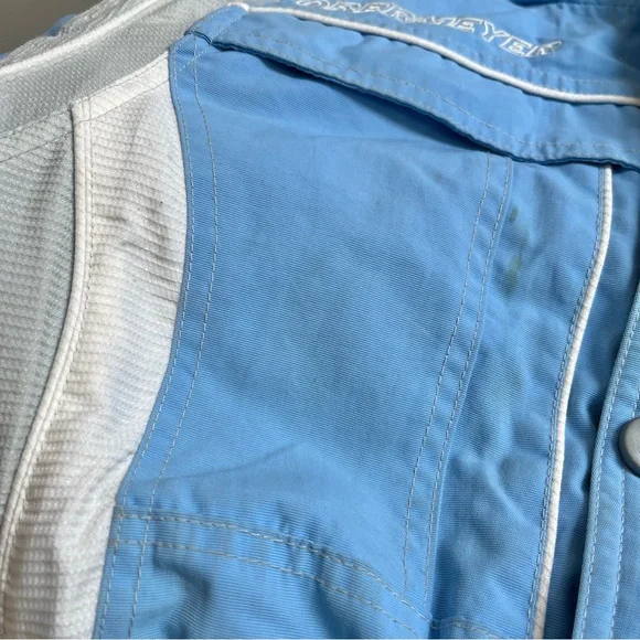 Obermeyer girls one piece snow ski suit 6 turbo board blue zip hood winter blue - Picture 11 of 16